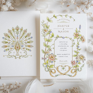 Faire-part de mariage Floral baroque