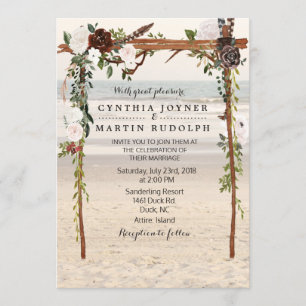 Faire-part de mariage Floral Beach Arbor