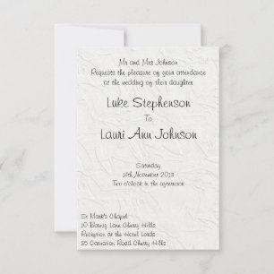 Faire-part de mariage floral blanc incorporé