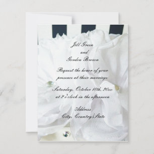 Faire-part de mariage floral blanc romantique