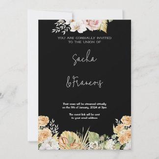 Faire-part de mariage | Floral blanc & verdure