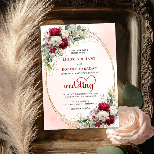 Faire-part de mariage floral bohème de Bourgogne a