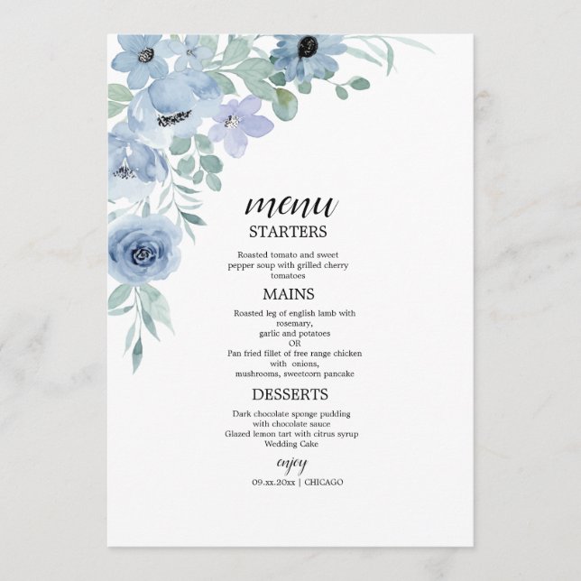 Faire-part de mariage floral Boho Blush (Devant)