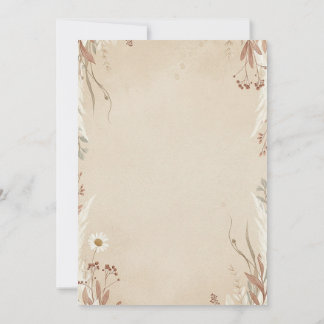 Faire-Part de Mariage Floral Boho est Naturel