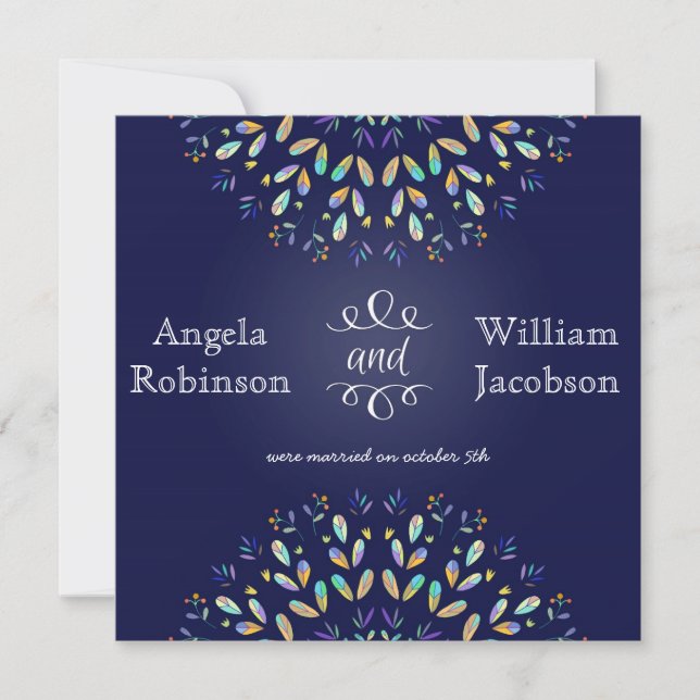 Faire-part de mariage Floral Chalkboard (Devant)
