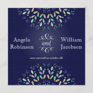 Faire-part de mariage Floral Chalkboard