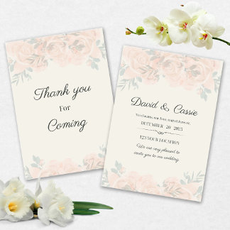 Faire-part de mariage floral classique