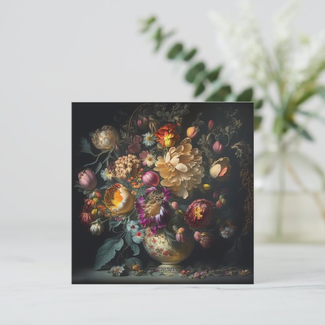 Faire-part de mariage floral de printemps (Debout devant)