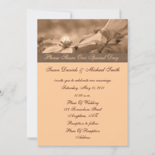 Faire-part de mariage floral de Sepia Dogwood