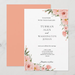 Faire-part de mariage floral d'Eucalyptus