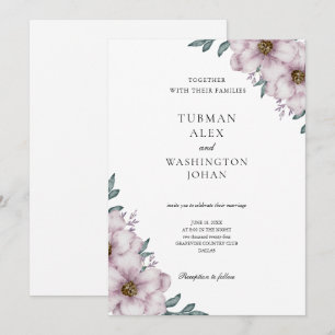 Faire-part de mariage floral d'Eucalyptus