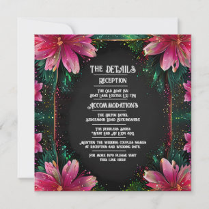 Faire-part de mariage floral dynamique