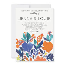 Faire-part de mariage floral dynamique