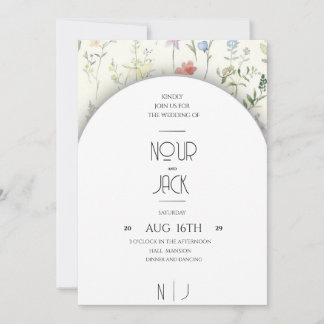 Faire-part de mariage floral élégant – Personnalis