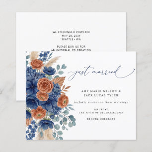 Faire-part de mariage floral en terre cuite de la