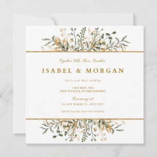 Faire-part de mariage Floral Enregistrer La Date