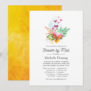 Faire-part de Mariage Floral Été Tropical par La P