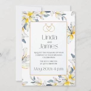 Faire-part de mariage Floral Lilies