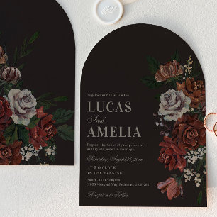 Faire-part de mariage floral lunatique Arch