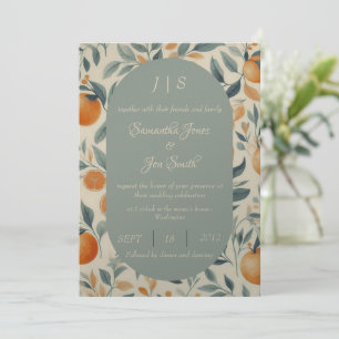 Faire-part de mariage floral Oranges