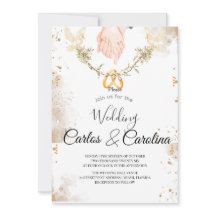 Faire-part de mariage floral romantique avec annea