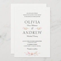 Faire-part de mariage floral romantique et élégant