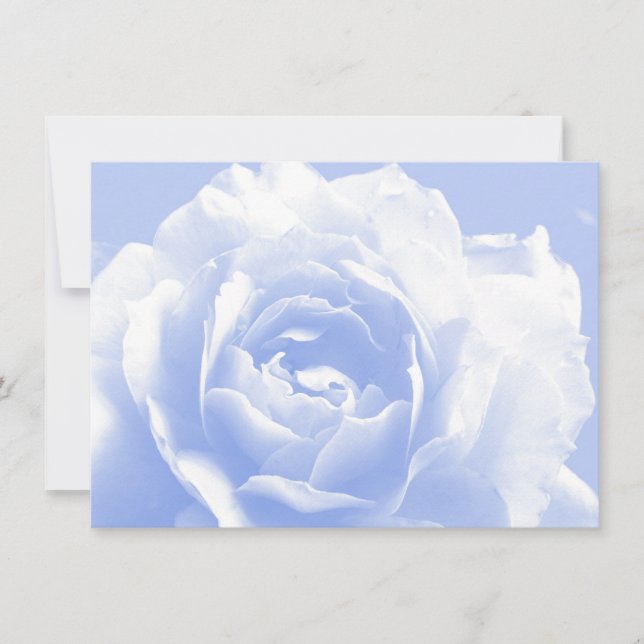 Faire-part de mariage floral Rose bleu (Devant)