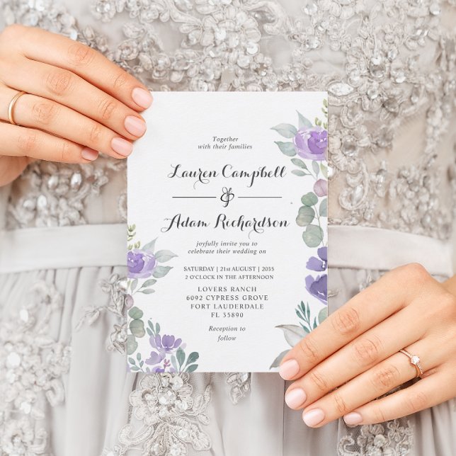 Faire-part de mariage floral rustique eucalyptus v (Créateur téléchargé)