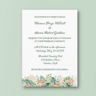 Faire-part de mariage floral simpliste