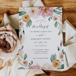 Faire-part de mariage floral Soft Bloom