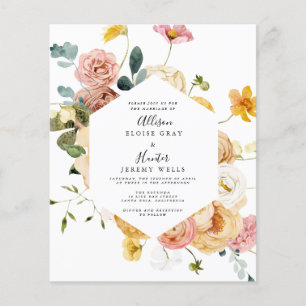 Faire-part de mariage floral Sutton