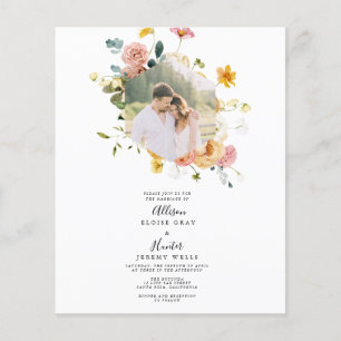 Faire-part de mariage floral Sutton