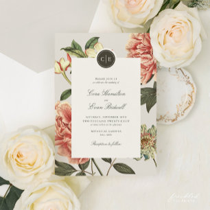 Faire-part de mariage Floral vintage
