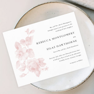 Faire-part de mariage floral vintage à petit budge