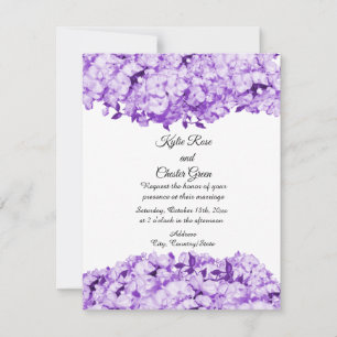 Faire-part de mariage Floral violet monochromatiqu