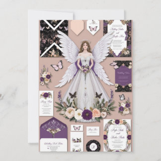 Faire-part de mariage floral Whimsical Set avec An
