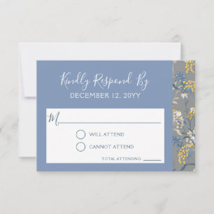 Faire-part de mariage florale de la marguerite bot