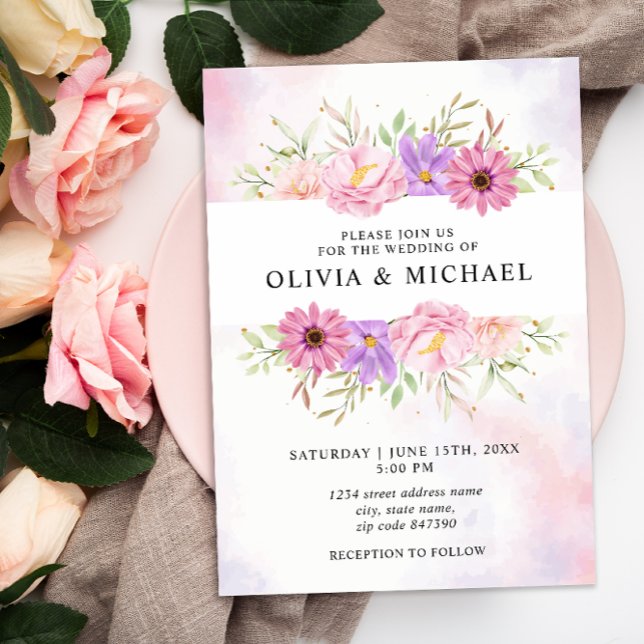 Faire-part de mariage fluide minimaliste (Créateur téléchargé)