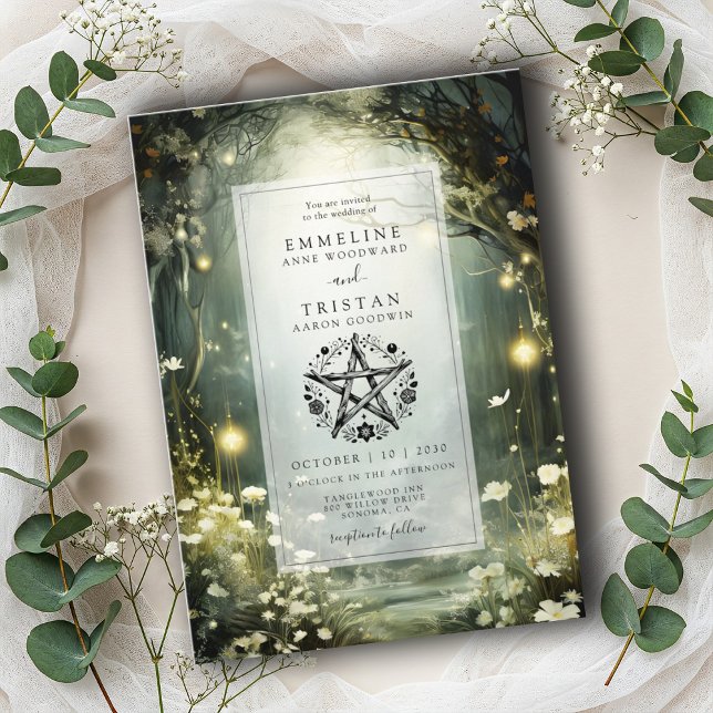 Faire-part de mariage forestier enchanté (Créateur téléchargé)