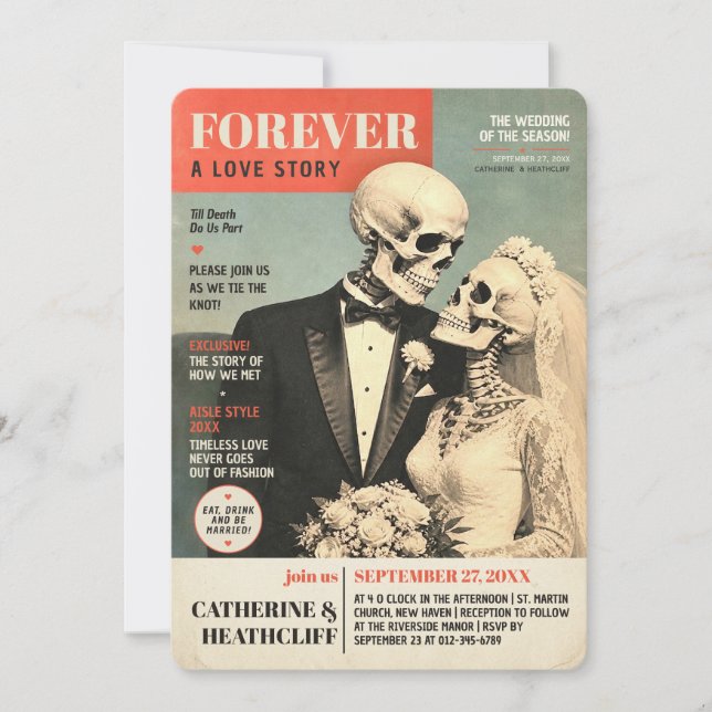 Faire-part de mariage FOREVER Gazette (Devant)
