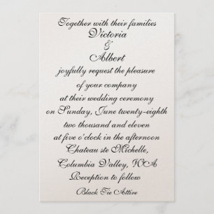 FAIRE-PART DE MARIAGE FORMEL
