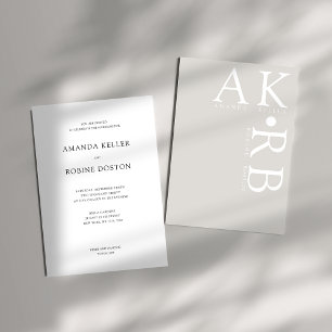 Faire-part de mariage formel minimaliste