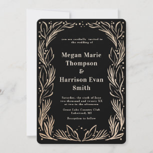 Faire-part de mariage frontalière des branches d'o
