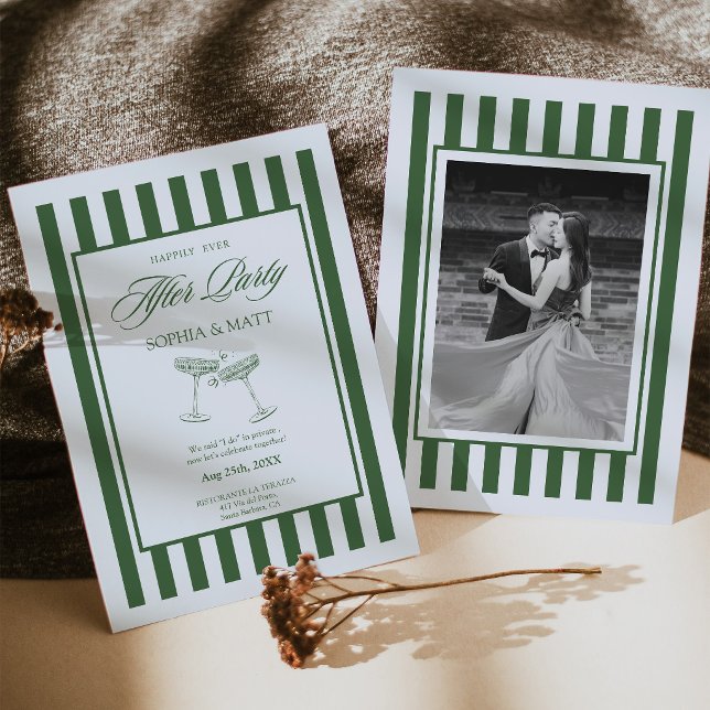 Faire-part de mariage fuite d'argent ancien (Old Money Elopement Wedding Invitation)