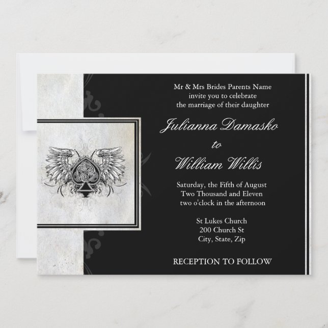 Faire-part de mariage gaélique irlandais de noeud  (Devant)