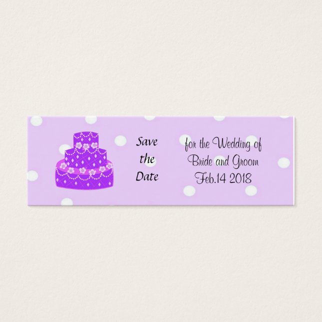 Faire-part de mariage Gâteau Mariage Violet (Devant)