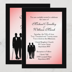 Faire-part de mariage gay Dash of Pink