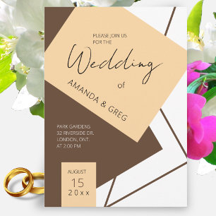 Faire-part de mariage géométrique moderne