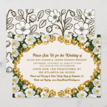 Faire-part de mariage Georgia Cherokee Rose