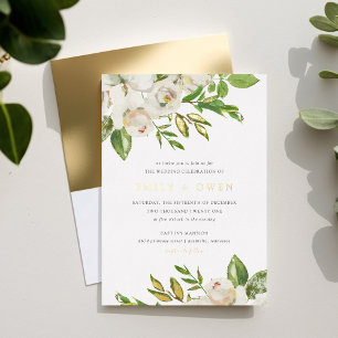 Faire-Part de Mariage Gilded Blooms